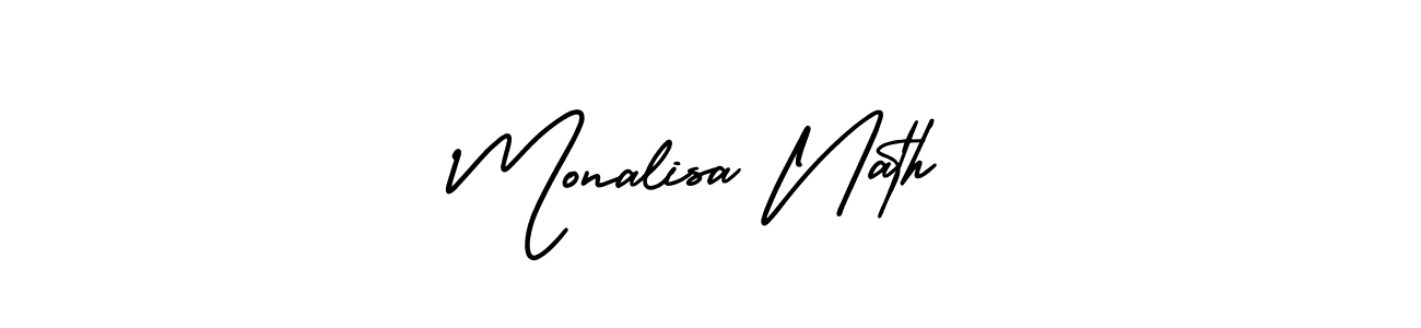 Create a beautiful signature design for name Monalisa Nath. With this signature (AmerikaSignatureDemo-Regular) fonts, you can make a handwritten signature for free. Monalisa Nath signature style 3 images and pictures png