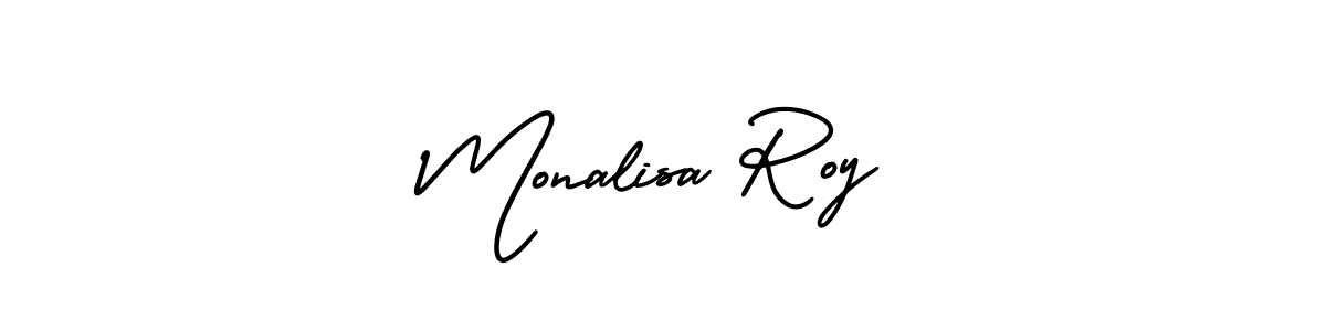 How to make Monalisa Roy name signature. Use AmerikaSignatureDemo-Regular style for creating short signs online. This is the latest handwritten sign. Monalisa Roy signature style 3 images and pictures png