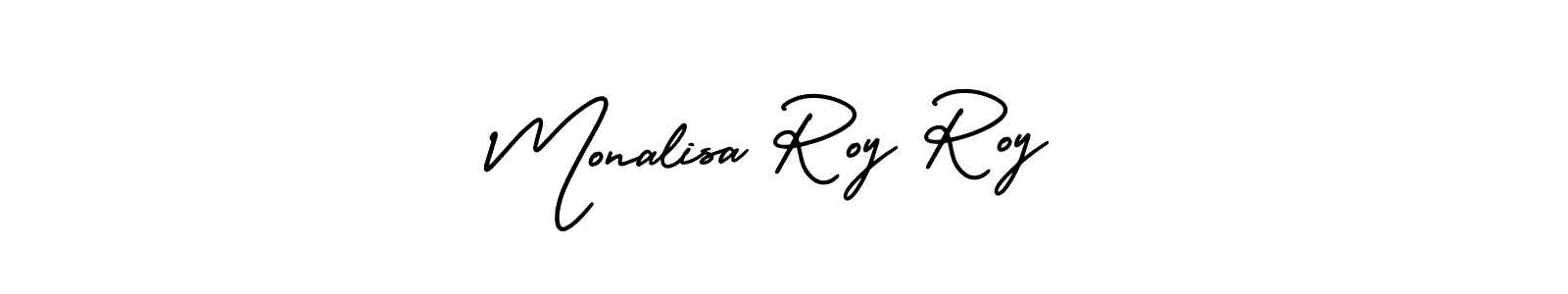 Make a beautiful signature design for name Monalisa Roy Roy. With this signature (AmerikaSignatureDemo-Regular) style, you can create a handwritten signature for free. Monalisa Roy Roy signature style 3 images and pictures png