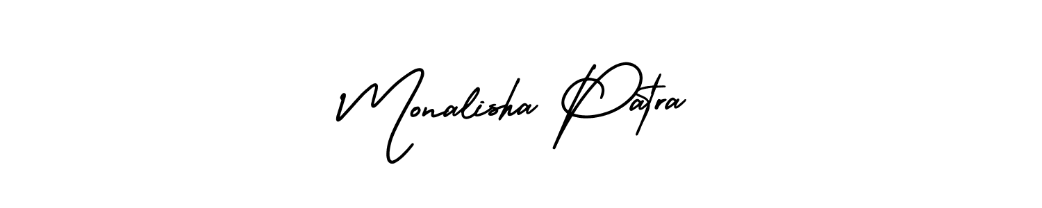 Monalisha Patra stylish signature style. Best Handwritten Sign (AmerikaSignatureDemo-Regular) for my name. Handwritten Signature Collection Ideas for my name Monalisha Patra. Monalisha Patra signature style 3 images and pictures png