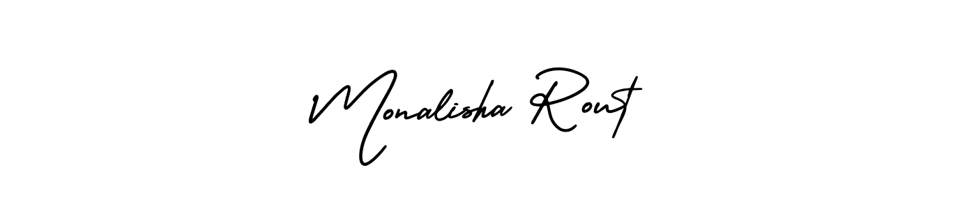 Design your own signature with our free online signature maker. With this signature software, you can create a handwritten (AmerikaSignatureDemo-Regular) signature for name Monalisha Rout. Monalisha Rout signature style 3 images and pictures png