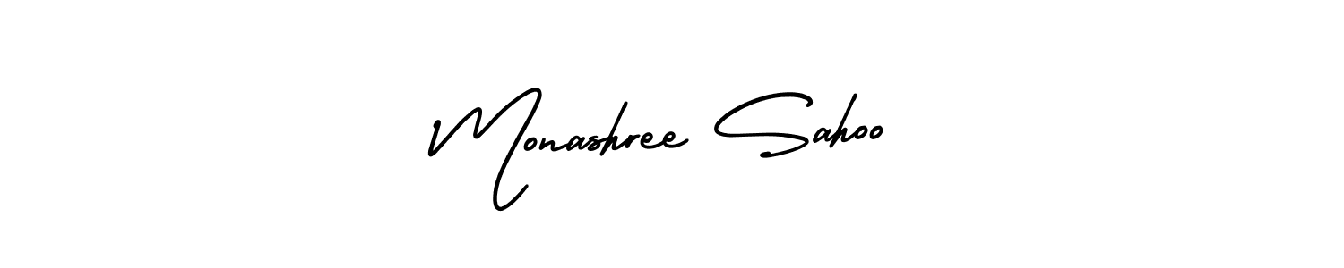 Make a beautiful signature design for name Monashree Sahoo. Use this online signature maker to create a handwritten signature for free. Monashree Sahoo signature style 3 images and pictures png