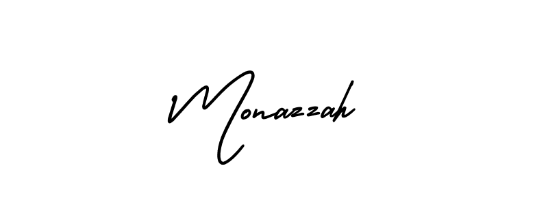 How to Draw Monazzah signature style? AmerikaSignatureDemo-Regular is a latest design signature styles for name Monazzah. Monazzah signature style 3 images and pictures png