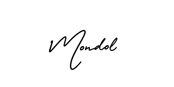 It looks lik you need a new signature style for name Mondol. Design unique handwritten (AmerikaSignatureDemo-Regular) signature with our free signature maker in just a few clicks. Mondol signature style 3 images and pictures png