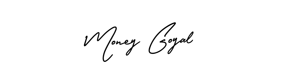 if you are searching for the best signature style for your name Money Goyal. so please give up your signature search. here we have designed multiple signature styles  using AmerikaSignatureDemo-Regular. Money Goyal signature style 3 images and pictures png