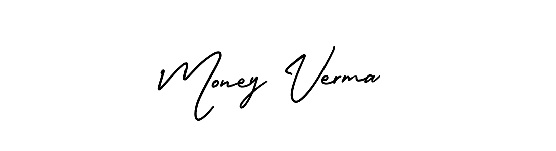 How to make Money Verma name signature. Use AmerikaSignatureDemo-Regular style for creating short signs online. This is the latest handwritten sign. Money Verma signature style 3 images and pictures png