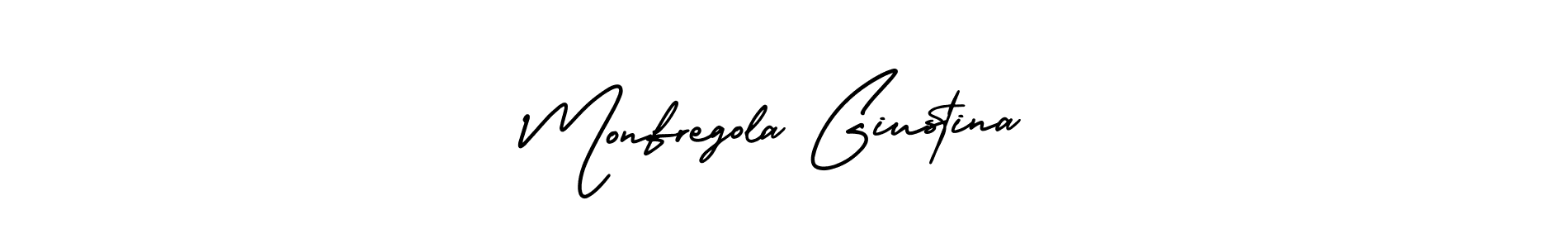 Design your own signature with our free online signature maker. With this signature software, you can create a handwritten (AmerikaSignatureDemo-Regular) signature for name Monfregola Giustina. Monfregola Giustina signature style 3 images and pictures png