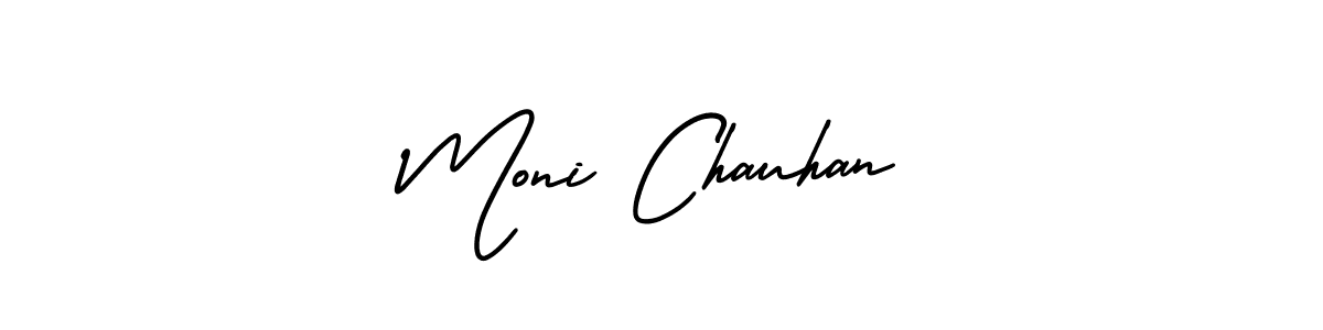 if you are searching for the best signature style for your name Moni Chauhan. so please give up your signature search. here we have designed multiple signature styles  using AmerikaSignatureDemo-Regular. Moni Chauhan signature style 3 images and pictures png