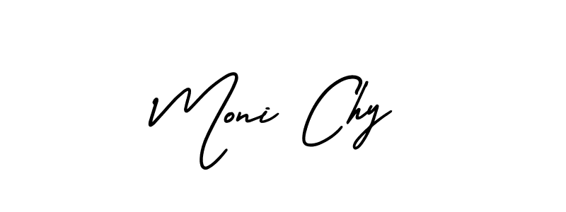 Use a signature maker to create a handwritten signature online. With this signature software, you can design (AmerikaSignatureDemo-Regular) your own signature for name Moni Chy. Moni Chy signature style 3 images and pictures png