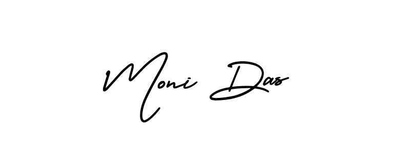 How to make Moni Das name signature. Use AmerikaSignatureDemo-Regular style for creating short signs online. This is the latest handwritten sign. Moni Das signature style 3 images and pictures png