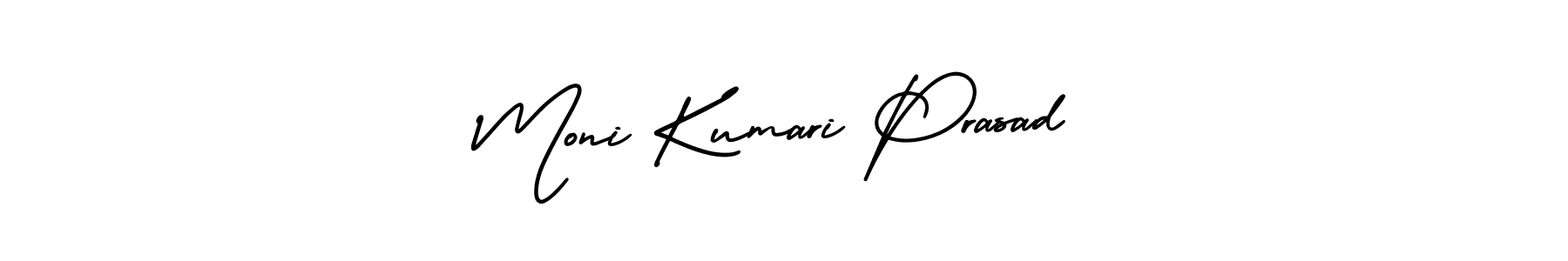 How to make Moni Kumari Prasad signature? AmerikaSignatureDemo-Regular is a professional autograph style. Create handwritten signature for Moni Kumari Prasad name. Moni Kumari Prasad signature style 3 images and pictures png