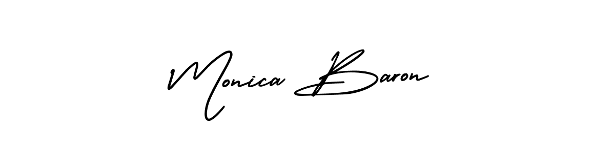 It looks lik you need a new signature style for name Monica Baron. Design unique handwritten (AmerikaSignatureDemo-Regular) signature with our free signature maker in just a few clicks. Monica Baron signature style 3 images and pictures png