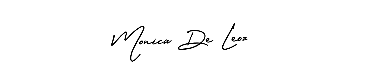 Use a signature maker to create a handwritten signature online. With this signature software, you can design (AmerikaSignatureDemo-Regular) your own signature for name Monica De Leoz. Monica De Leoz signature style 3 images and pictures png