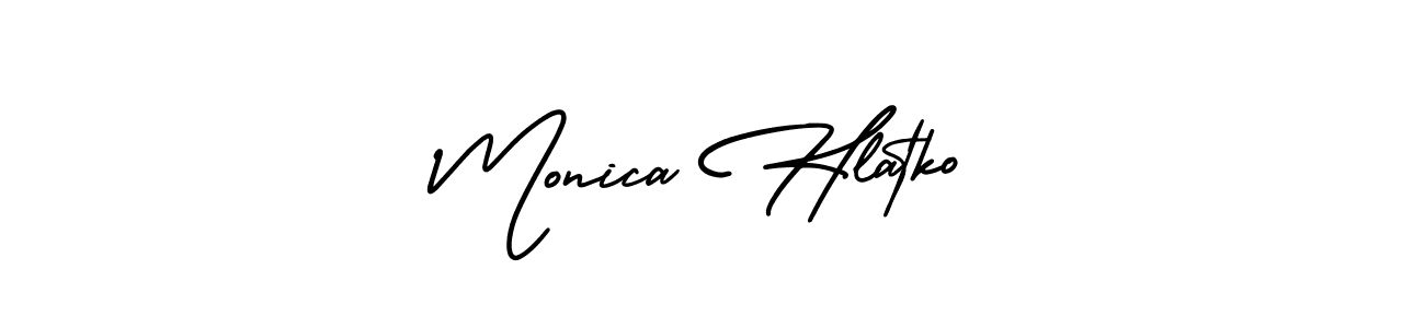 Design your own signature with our free online signature maker. With this signature software, you can create a handwritten (AmerikaSignatureDemo-Regular) signature for name Monica Hlatko. Monica Hlatko signature style 3 images and pictures png