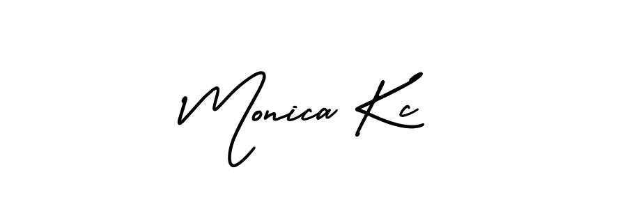 Create a beautiful signature design for name Monica Kc. With this signature (AmerikaSignatureDemo-Regular) fonts, you can make a handwritten signature for free. Monica Kc signature style 3 images and pictures png