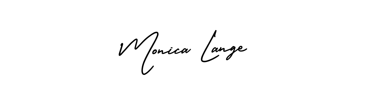 This is the best signature style for the Monica Lange name. Also you like these signature font (AmerikaSignatureDemo-Regular). Mix name signature. Monica Lange signature style 3 images and pictures png