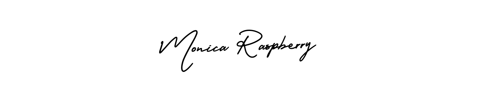 Make a beautiful signature design for name Monica Raspberry. With this signature (AmerikaSignatureDemo-Regular) style, you can create a handwritten signature for free. Monica Raspberry signature style 3 images and pictures png