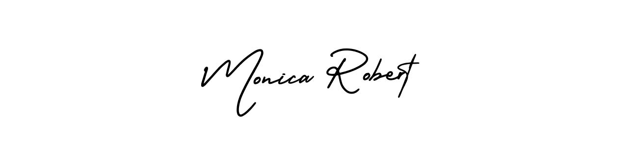 Similarly AmerikaSignatureDemo-Regular is the best handwritten signature design. Signature creator online .You can use it as an online autograph creator for name Monica Robert. Monica Robert signature style 3 images and pictures png