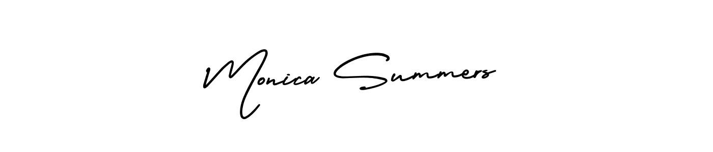 Best and Professional Signature Style for Monica Summers. AmerikaSignatureDemo-Regular Best Signature Style Collection. Monica Summers signature style 3 images and pictures png