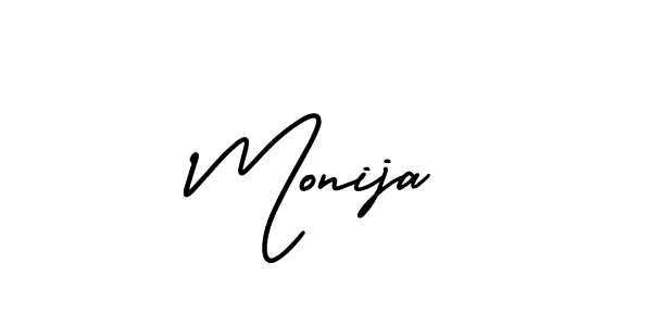 See photos of Monija official signature by Spectra . Check more albums & portfolios. Read reviews & check more about AmerikaSignatureDemo-Regular font. Monija signature style 3 images and pictures png