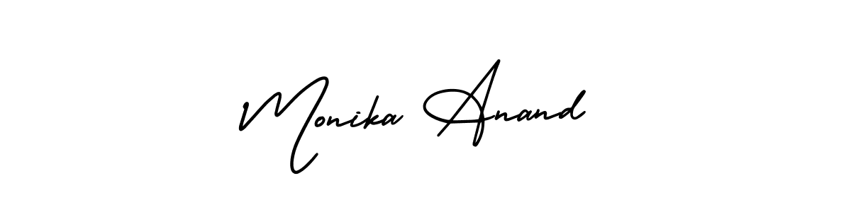 Similarly AmerikaSignatureDemo-Regular is the best handwritten signature design. Signature creator online .You can use it as an online autograph creator for name Monika Anand. Monika Anand signature style 3 images and pictures png