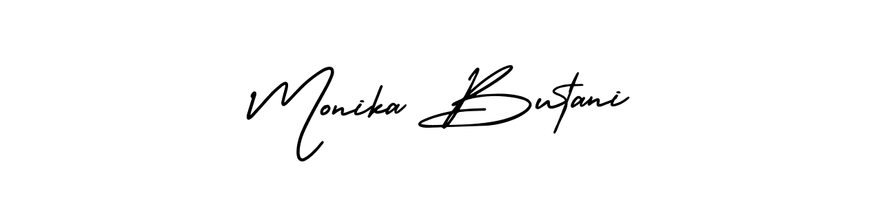 Monika Butani stylish signature style. Best Handwritten Sign (AmerikaSignatureDemo-Regular) for my name. Handwritten Signature Collection Ideas for my name Monika Butani. Monika Butani signature style 3 images and pictures png