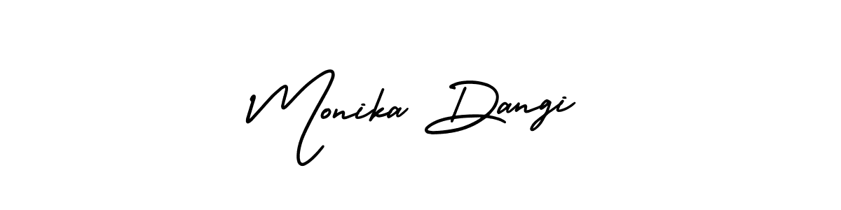 Make a beautiful signature design for name Monika Dangi. Use this online signature maker to create a handwritten signature for free. Monika Dangi signature style 3 images and pictures png
