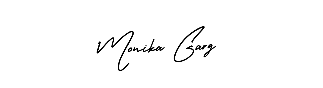 Make a beautiful signature design for name Monika Garg. With this signature (AmerikaSignatureDemo-Regular) style, you can create a handwritten signature for free. Monika Garg signature style 3 images and pictures png