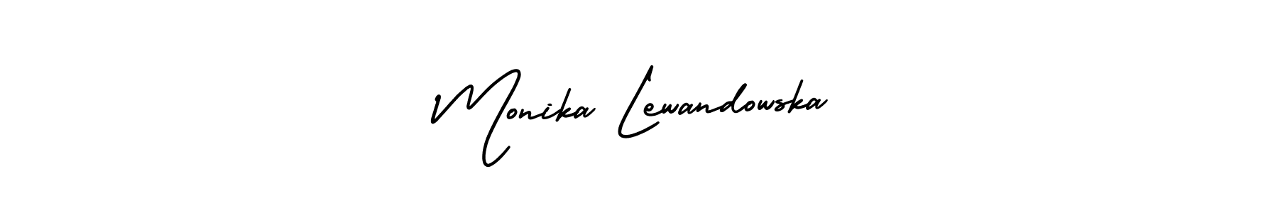 This is the best signature style for the Monika Lewandowska name. Also you like these signature font (AmerikaSignatureDemo-Regular). Mix name signature. Monika Lewandowska signature style 3 images and pictures png