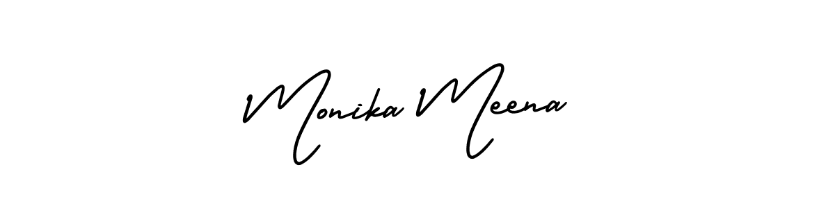 Similarly AmerikaSignatureDemo-Regular is the best handwritten signature design. Signature creator online .You can use it as an online autograph creator for name Monika Meena. Monika Meena signature style 3 images and pictures png