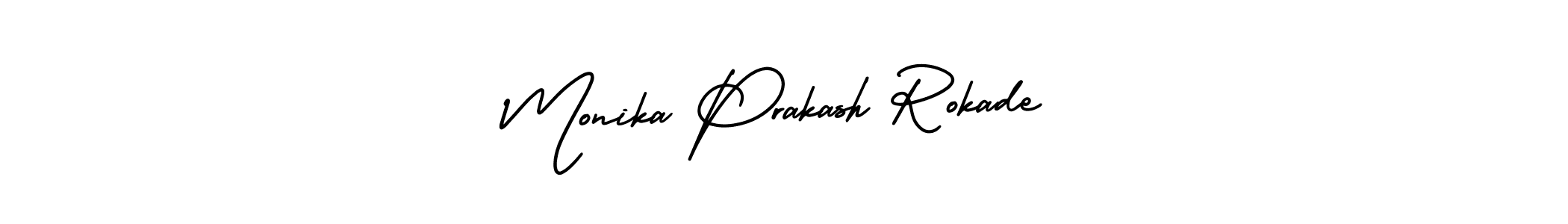 Make a beautiful signature design for name Monika Prakash Rokade. With this signature (AmerikaSignatureDemo-Regular) style, you can create a handwritten signature for free. Monika Prakash Rokade signature style 3 images and pictures png