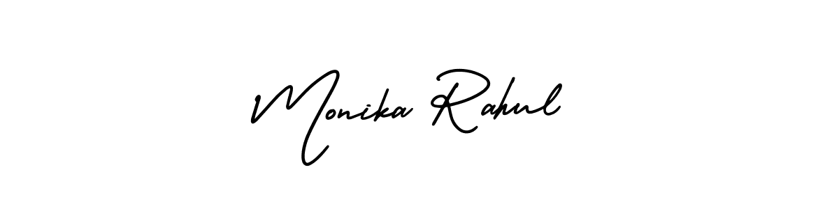 Best and Professional Signature Style for Monika Rahul. AmerikaSignatureDemo-Regular Best Signature Style Collection. Monika Rahul signature style 3 images and pictures png