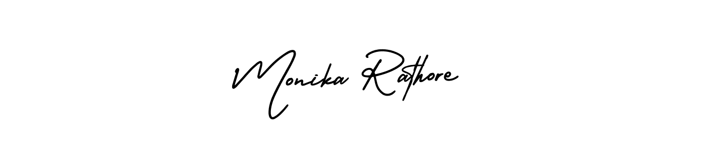 Monika Rathore stylish signature style. Best Handwritten Sign (AmerikaSignatureDemo-Regular) for my name. Handwritten Signature Collection Ideas for my name Monika Rathore. Monika Rathore signature style 3 images and pictures png