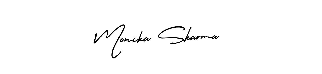 Create a beautiful signature design for name Monika Sharma. With this signature (AmerikaSignatureDemo-Regular) fonts, you can make a handwritten signature for free. Monika Sharma signature style 3 images and pictures png