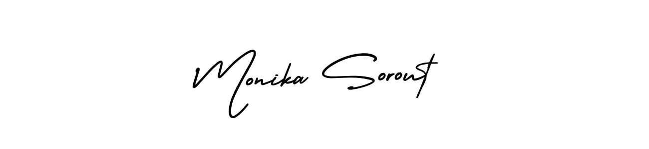 How to make Monika Sorout signature? AmerikaSignatureDemo-Regular is a professional autograph style. Create handwritten signature for Monika Sorout name. Monika Sorout signature style 3 images and pictures png