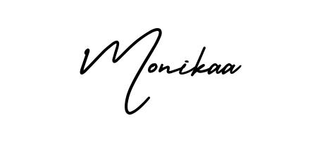 How to make Monikaa signature? AmerikaSignatureDemo-Regular is a professional autograph style. Create handwritten signature for Monikaa name. Monikaa signature style 3 images and pictures png
