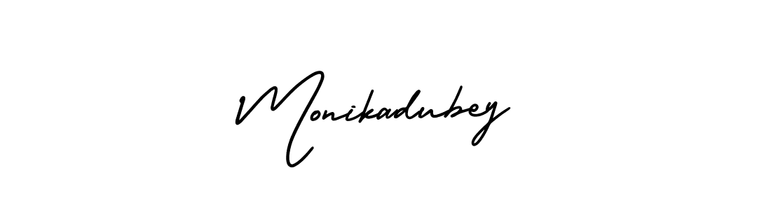 This is the best signature style for the Monikadubey name. Also you like these signature font (AmerikaSignatureDemo-Regular). Mix name signature. Monikadubey signature style 3 images and pictures png