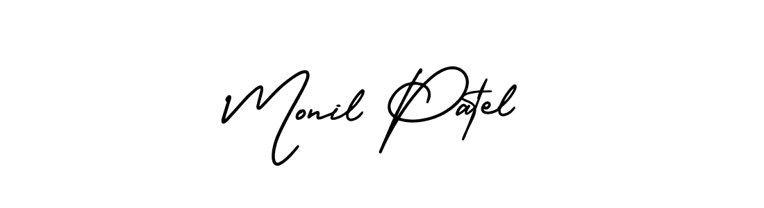 Also we have Monil Patel name is the best signature style. Create professional handwritten signature collection using AmerikaSignatureDemo-Regular autograph style. Monil Patel signature style 3 images and pictures png