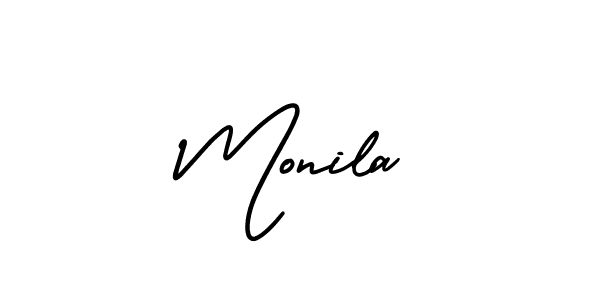Best and Professional Signature Style for Monila. AmerikaSignatureDemo-Regular Best Signature Style Collection. Monila signature style 3 images and pictures png