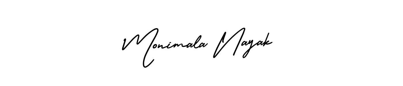 Also You can easily find your signature by using the search form. We will create Monimala Nayak name handwritten signature images for you free of cost using AmerikaSignatureDemo-Regular sign style. Monimala Nayak signature style 3 images and pictures png