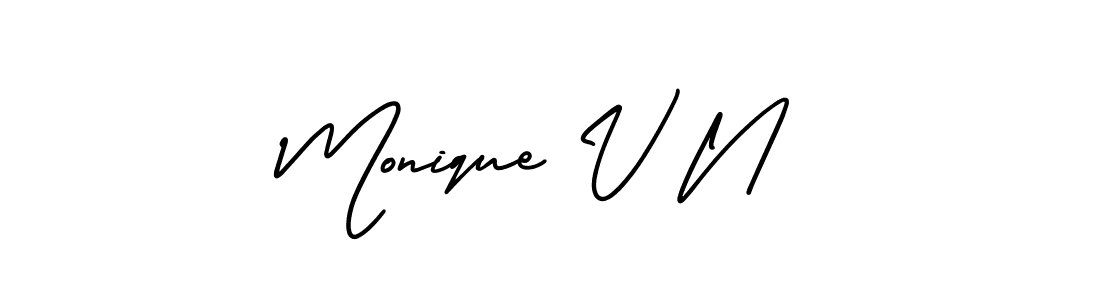 if you are searching for the best signature style for your name Monique V N. so please give up your signature search. here we have designed multiple signature styles  using AmerikaSignatureDemo-Regular. Monique V N signature style 3 images and pictures png