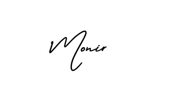 How to Draw Monir  signature style? AmerikaSignatureDemo-Regular is a latest design signature styles for name Monir . Monir  signature style 3 images and pictures png