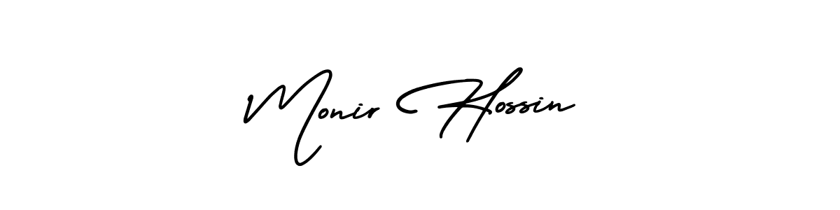 Make a short Monir Hossin signature style. Manage your documents anywhere anytime using AmerikaSignatureDemo-Regular. Create and add eSignatures, submit forms, share and send files easily. Monir Hossin signature style 3 images and pictures png