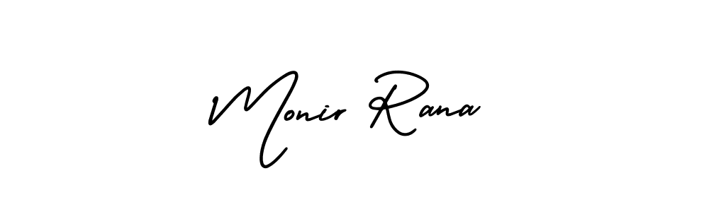 Similarly AmerikaSignatureDemo-Regular is the best handwritten signature design. Signature creator online .You can use it as an online autograph creator for name Monir Rana. Monir Rana signature style 3 images and pictures png