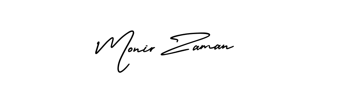 How to make Monir Zaman signature? AmerikaSignatureDemo-Regular is a professional autograph style. Create handwritten signature for Monir Zaman name. Monir Zaman signature style 3 images and pictures png