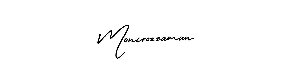 Design your own signature with our free online signature maker. With this signature software, you can create a handwritten (AmerikaSignatureDemo-Regular) signature for name Monirozzaman. Monirozzaman signature style 3 images and pictures png