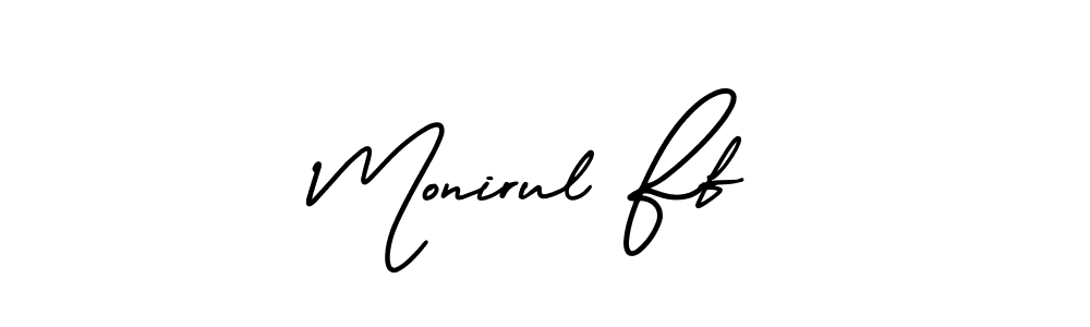 You can use this online signature creator to create a handwritten signature for the name Monirul Ff. This is the best online autograph maker. Monirul Ff signature style 3 images and pictures png