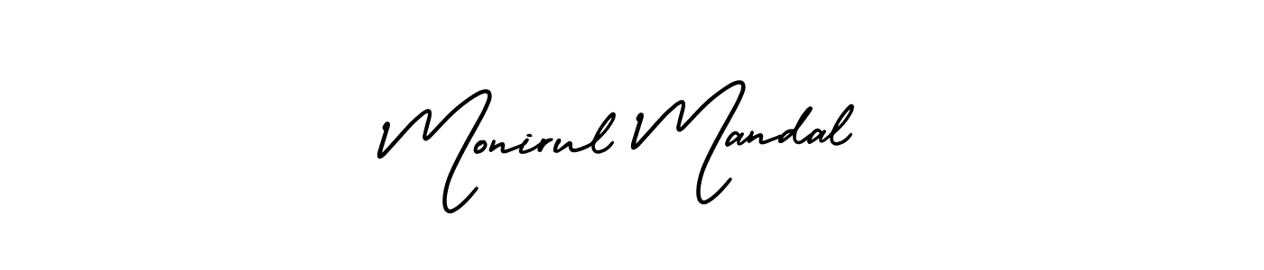 Make a beautiful signature design for name Monirul Mandal. With this signature (AmerikaSignatureDemo-Regular) style, you can create a handwritten signature for free. Monirul Mandal signature style 3 images and pictures png