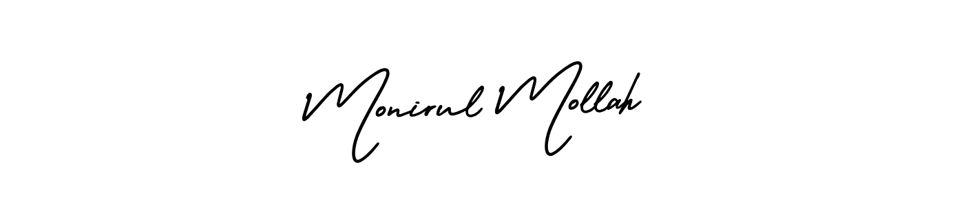 Best and Professional Signature Style for Monirul Mollah. AmerikaSignatureDemo-Regular Best Signature Style Collection. Monirul Mollah signature style 3 images and pictures png