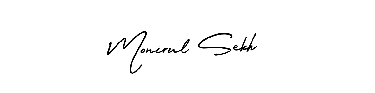 How to Draw Monirul Sekh signature style? AmerikaSignatureDemo-Regular is a latest design signature styles for name Monirul Sekh. Monirul Sekh signature style 3 images and pictures png